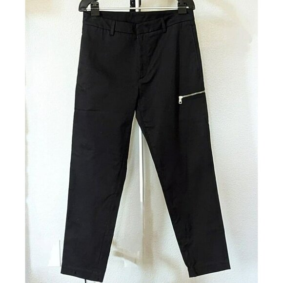 Moncler Men's Black Cotton Twill Trousers Zip Pocket Size M US / 48 IT MSRP $880 - Picture 4 of 12